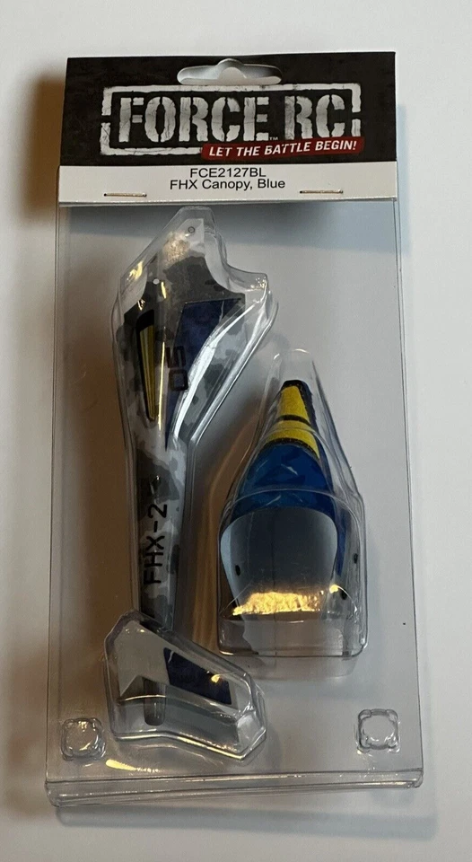 Force FCE2127BL Body/Canopy, Blue: FHX Battle Heli/Helicopter - Image 1 of 1