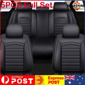 2024 PU Leather Car Seat Cover Full Set F+ R 5-seat Cushions For Toyota HiLux AU - Picture 1 of 16