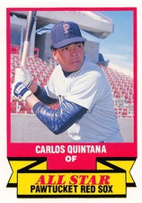 Carlos Quintana 1988 CMC Triple A All-Stars 22  Pawtucket  Baseball Card