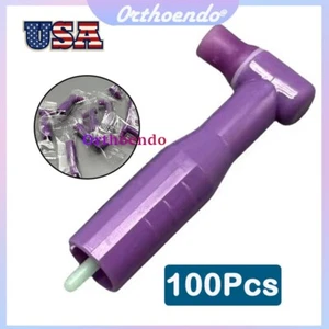 100Pc Dental Disposable Prophy Angles Purple Cups Latex Free Right Angle 90° USA - Picture 1 of 13