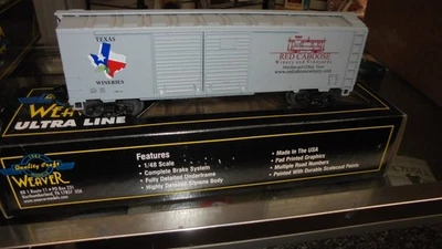 Weaver Special Run TEXAS WINERIES Box Car Red Caboose Winery O Gauge 3 rail - Image 1 of 4