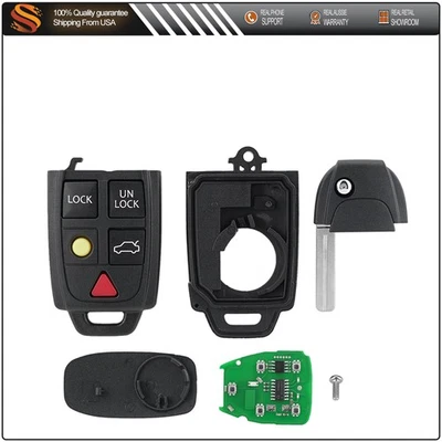 Para Volvo S60 S80 XC70 XC90 2004-2009 LQNP2TAPU Control Remoto Coche Llavero Foto 1 de 4