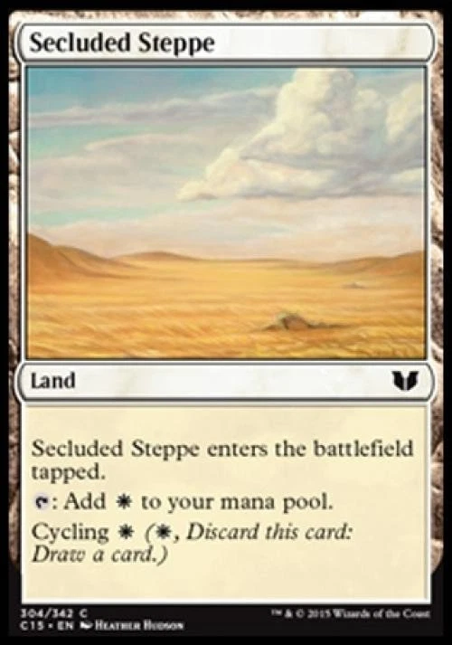 Secluded Steppe - Light Play MTG Commander 2015 - Image 1 of 1