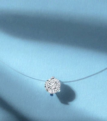 COLLANA PUNTO LUCE con ZIRCONE 8MM e Chiusura In ARGENTO 925 - Immagine 1 di 4