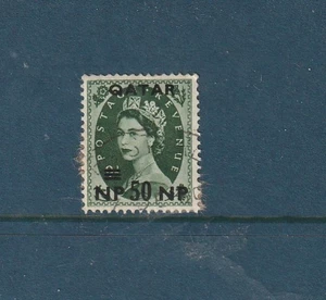 Qatar 1957 Opts 50np en 9d usado SG 10 - Imagen 1 de 2