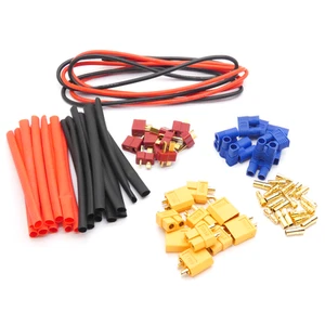Kit de conector de alimentación de radiocontrol de 72 piezas con enchufe en T de Dean's EC3 XT60 conectores cable retráctil T - Imagen 1 de 1
