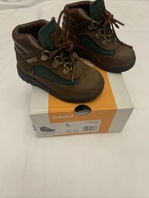 Timberland ребенка ясельного возраста 8 поле ботинки коричневый оливковый зеленый 116837 - Изображение 1 из 4