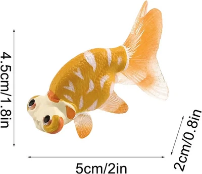 Künstliche Fischdekoration Goldfisch Schwimmend Aquarium Kunststoff bunt - Bild 1 von 4