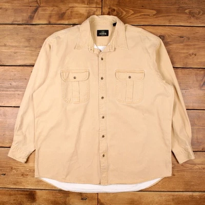 Vintage RedHead Outdoors Shirt Button 2XL Mens Long Sleeve Beige Solid - Image 1 of 4