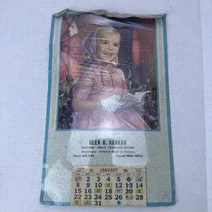 1967 Advertising Calendar Glen H Conrad Groceries Meat Curran Michigan Mich MI - Picture 1 of 10
