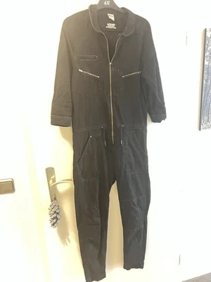 H&M Jumpsuit Overall Schwarz Nachhaltig Fliegeroverall 38 M - Bild 1 von 4