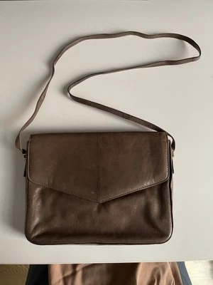 Bruno Magli Bolso de Hombro Cartera Bolso de Mano Cuero Marrón Vintage Foto 1 de 4