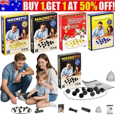 Magnetic Travel Chess Game – Portable Family Strategy Board Set with Stones AUS - image 1 of 4