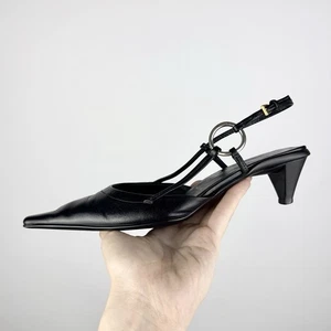 Vintage Prada Kitten Heels Schuhe Pantoletten Archive Damen schwarz 90er Größe 38 - Bild 1 von 24