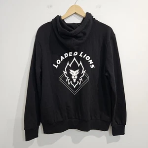 Sudadera con Capucha Crypto.com Loaded Lions Gráfica Manga Larga Negra Talla Pequeña Nueva con Etiquetas Rara - Imagen 1 de 14