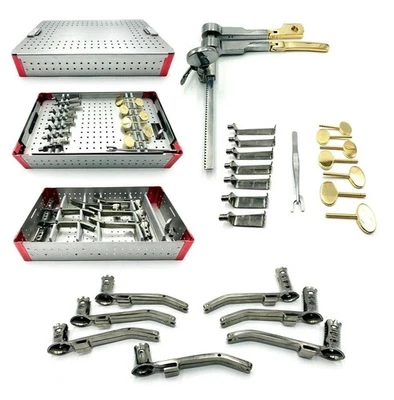 Juego de retractores de discectomía lumbar Caspar Kit de instrumentos quirúrgicos con contenedor Foto 1 de 4