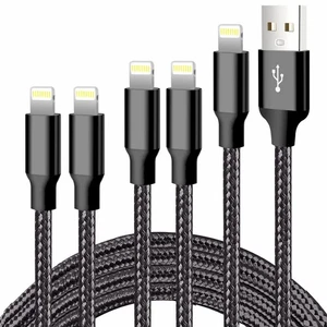 iPhone Charger, 5 Pack 3/3/6/6/10FT Apple MFi Certified USB Lightning Cable N... - Picture 1 of 7