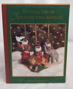 Vintage Santas From Around The World 3-KWANZAA Ornaments Resin  - Picture 1 of 10