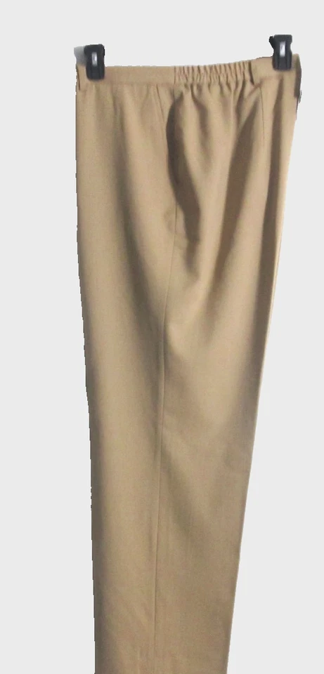 Pantalones de Gabardina de Lana Appleseed’s 18W Camel Elastizados Forrados Pierna Recta Oficina Foto 1 de 4