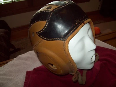 Vintage Antique leather GEO Reach Wing Leather football Suspension Helmet CLEAN - Image 1 of 4