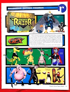 2000 RAZOR GEX Action Figures Toys REX PAUNCH GEXULA MOO SHOO PORK - PRINT AD - Picture 1 of 1
