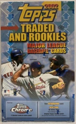 2002 TOPPS TRADED AND ROOKIES MLB BASEBALL HOBBY BOX 24 PACKS NEW SEALED - Image 1 of 2