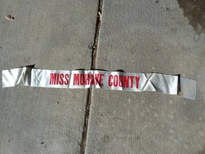 Vintage Miss Mojave County Schärpe Band Arizona Schönheit Wettbewerb Sammeln Dekor Eph - Bild 1 von 2
