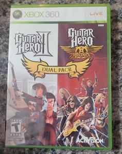 Guitar Hero Dual Pack, Guitar Hero II, Guitar Hero Aerosmith, XBOX 360 SEALED - Picture 1 of 3