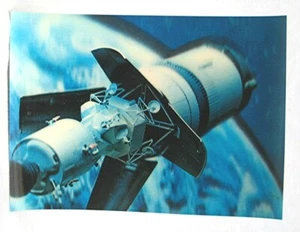 Vintage Apollo Mond Raumschiff 3D Postkarte - Bild 1 von 2