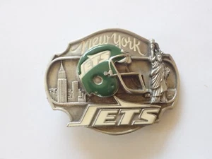 Vintage New York Jets Belt Buckle Siskiyou Pewter 1987 - Picture 1 of 2