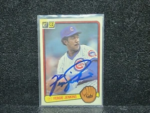 1983 Donruss Ferguson "Fergie" Jenkins On Card Autograph Chicago Cubs HOF - Picture 1 of 2