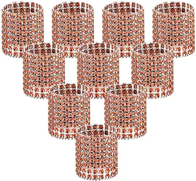 Anelli Portatovaglioli, Dotati Di Sfarzose Gemme Artificiali Di Diamanti, Fermag - Immagine 1 di 4