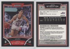 2008-09 Bowman Draft Picks & Stars Chrome Refractor /499 John Stockton #103 HOF