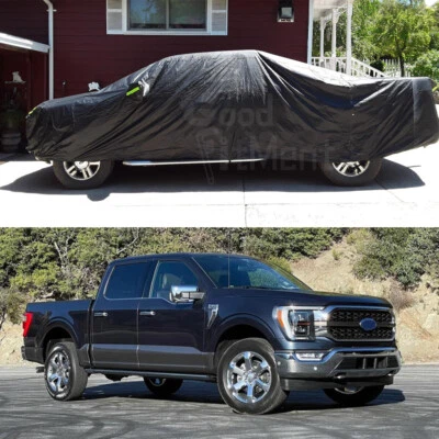 Водонепроницаемый полный чехол для пикапа Ford F-150 XL XLT с двойной кабиной черный для улицы - Изображение 1 из 4