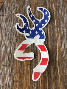 2 USA Flag Stickers Hunting Gun Rifle Deer Bore Dove 2.5”x5” MAGA Cowboy Rancher - Picture 1 of 1