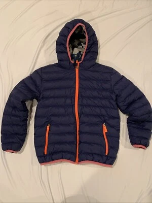 Eddie Bauer Unisex 75% Duck Down Reversible Hooded Puffer Jacket Blue L 14 - Image 1 of 4