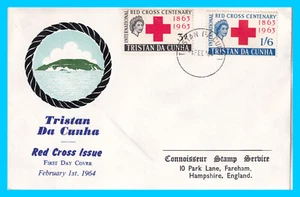 Tristan da Cunha - 1963 Red Cross Centenary FDC - Signed by Willie Repetto - Picture 1 of 2