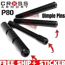 Cross Armory Black Dimple Pins for P80 Poly80 4 Pin Set 4140 Stainless Steel