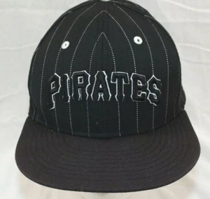 Baseballkappe Mütze Pittsburgh Pirates MLB New Era Größe 7 7/8 schwarz Nadelstreifen - Bild 1 von 9