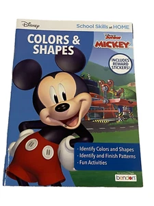 disney school skills home mickey mouse colors & shapes stickers bendon  - Picture 1 of 2