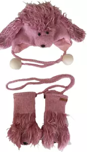 deLux Set Cappello e Guanti in Lana per Cani Rosa Fatti a Mano Taglia Circa da 4 a 8 - Foto 1 di 14