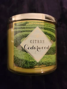 Bath & Body Works 3 Wick Candle ~ Citron Cedarwood ~ 14.5 oz - Picture 1 of 3