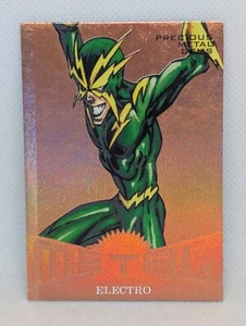 Electro 2017 Fleer Marvel SpiderMan Metal BRONZE PMG Precious Metal Gems 066/199 - Picture 1 of 2