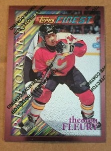 1996 TOPPS FINEST - PERFORMERS - THEO FLEURY FLAMES #181