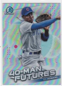 2021 Bowman Chrome Ed Howard  40-Man Futures #FMF-29 Chicago Cubs * - Picture 1 of 2