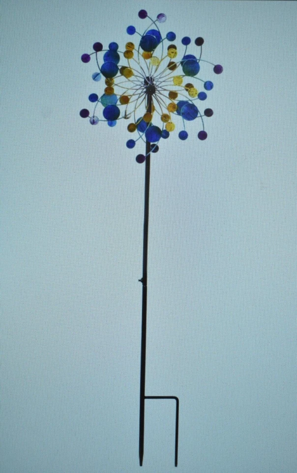 Evergreen Wind Spinners 2 Pack Blue Confetti Design 48-1/2" Tall 47M1698 - Image 1 of 4