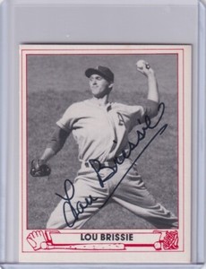 1985 TCMA #45 LOU BRISSIE HAND SIGNED AUTOGRAPH PHILADELPHIA ATHLETICS 3253