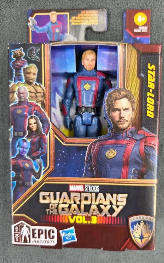 Hasbro Marvel Guardians of the Galaxy Vol 3 Epic Hero Series Star-Lord 4" Figure - Image 1 of 1