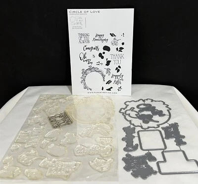 Estampillas de goma raras de aniversario de boda troqueles círculo de amor tinta de papel raro Foto 1 de 3