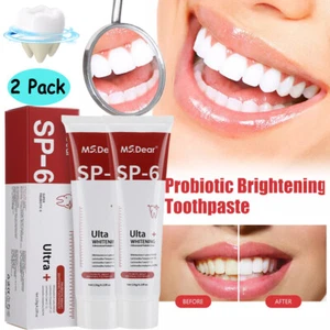 2~SP-6 Probiotic Toothpaste, Sp-6 Ultra Whitening Bad Breath Removing Toothpaste - Picture 1 of 22